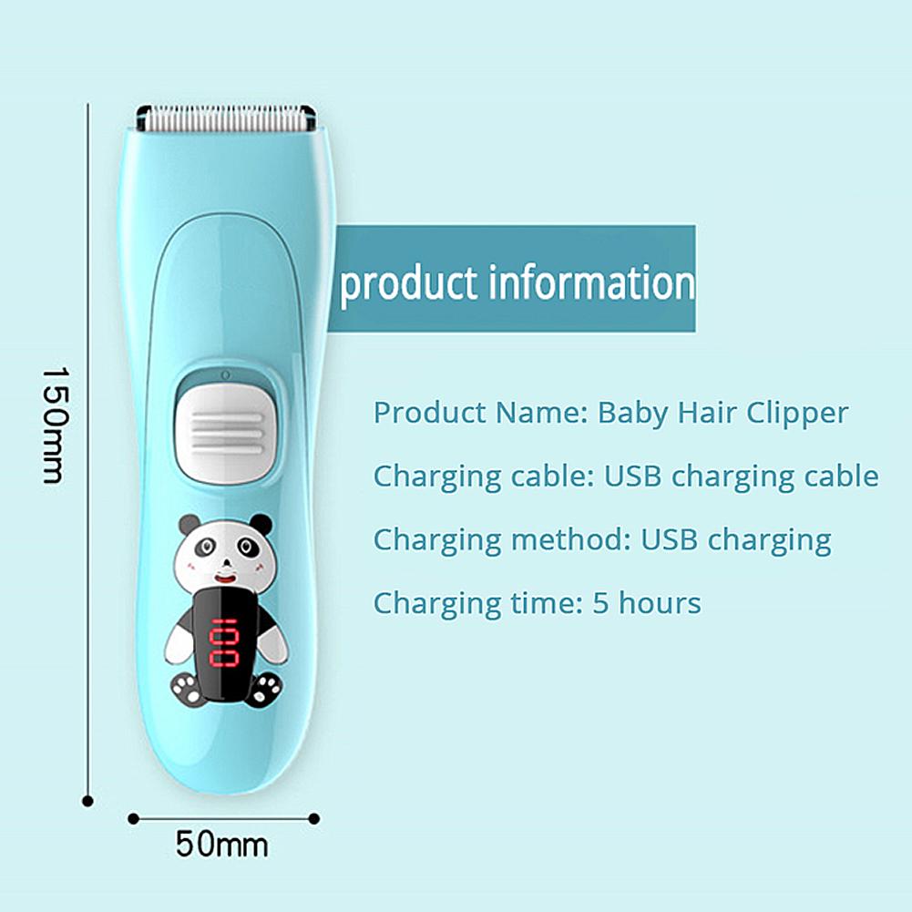 3W Hair Clipper Set Low Noise USB Rechargeable Durable Electric Hair Cutter Trimmer With 3PCS Guide Combs For Children