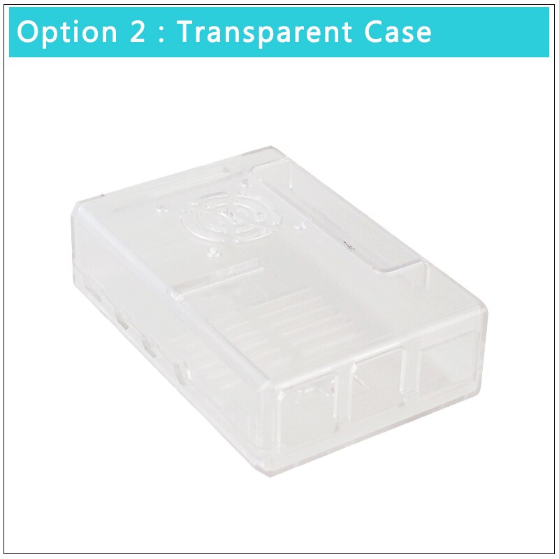 Raspberry Pi 4 Case ABS Plastic Removable GPIO Cover Transparent Black Shell Support Cooing Fan for Raspberry Pi 4 Model B: Option 2