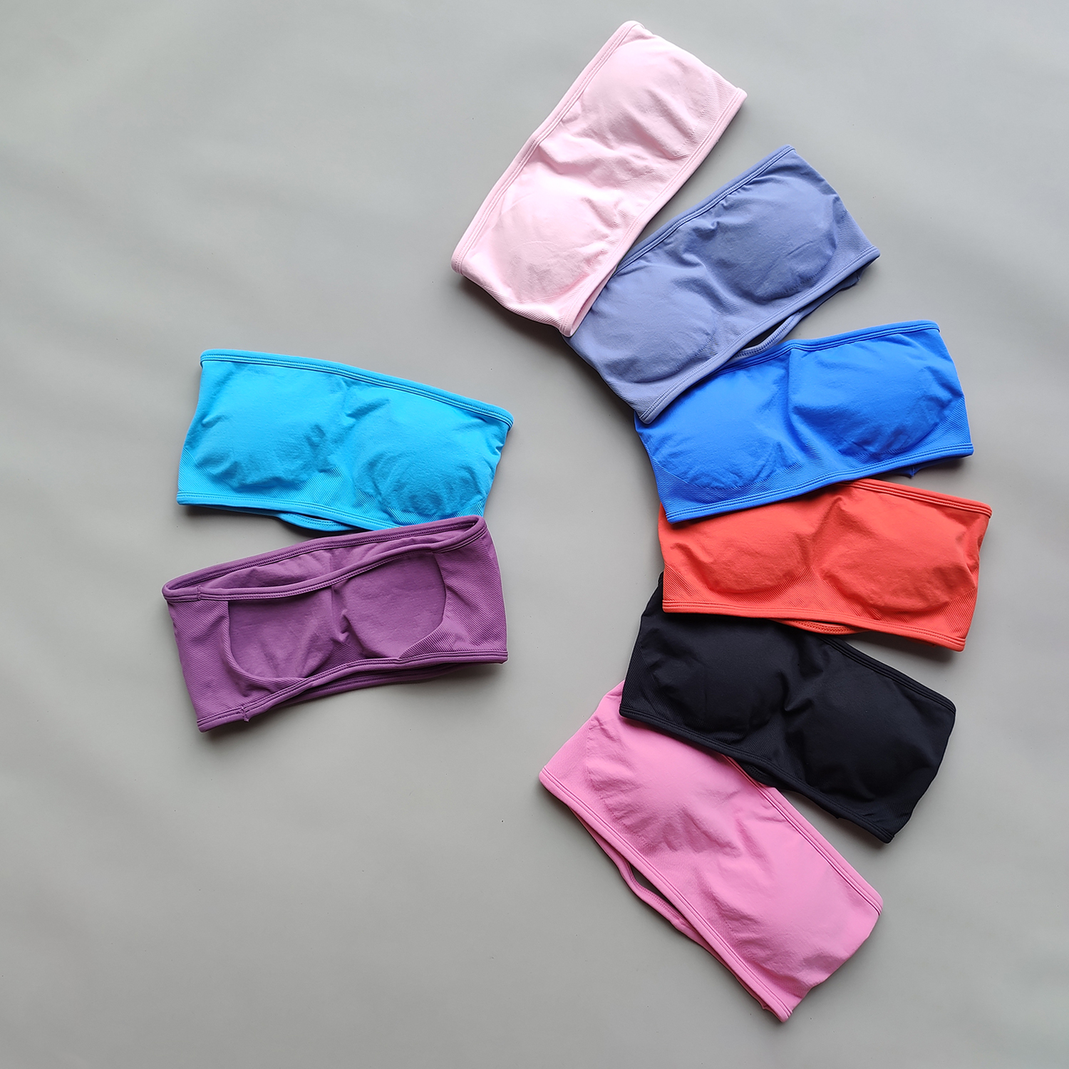 Impact Backless Bandeau Sports Bra Gym Women Top Crop Tube Seamless Bras Yoga Tops Workout Sportswear Push-up Fitness Gym Bra