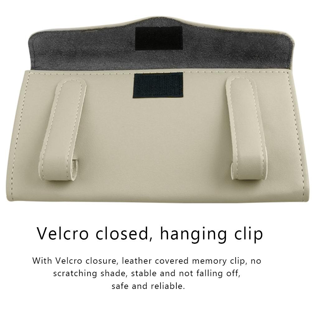 Pu skinn bil solskjerm veske boks holder parasoll ute av syne og stabil enkel installasjon papir serviett lagringsdeksel
