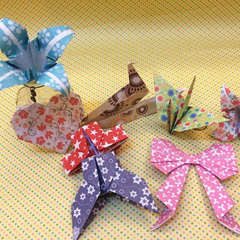 Papel de Origami con bonito Floral para niños, Material de decoración para álbum de recortes, Diy, barato, 14,5x14,5, 12 patrones, 70 unids/lote