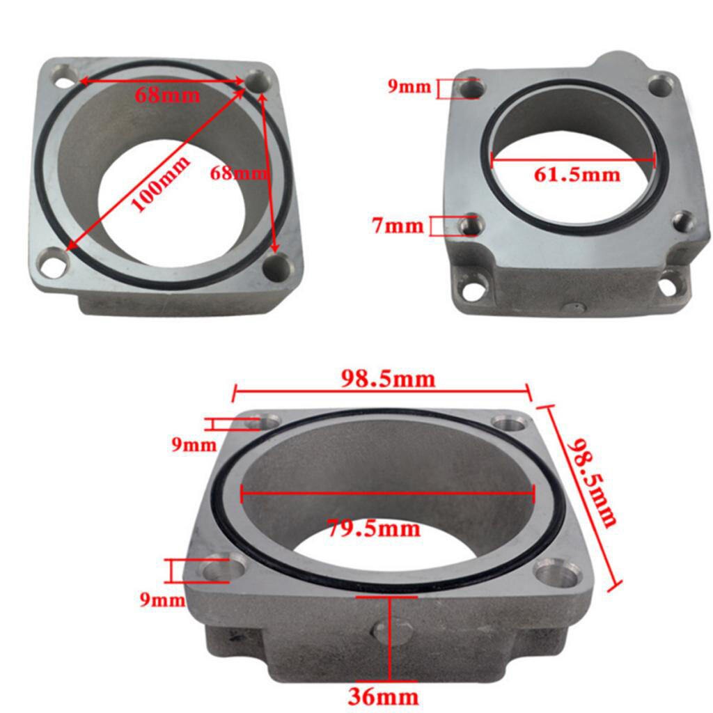 Metal Throttle Body Adapter For Nissan Skyline R33 RB25DET, Aluminum, 100mm