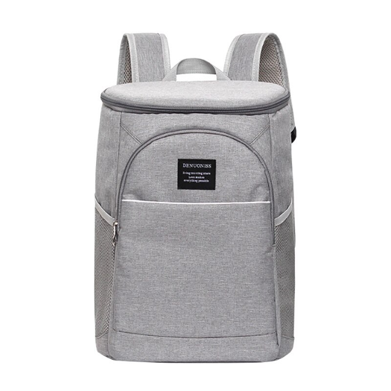 DENUONISS-bolsa térmica de viaje para cerveza, nevera fresca con aislamiento de 33L, para playa, Picnic: LH044 Grey