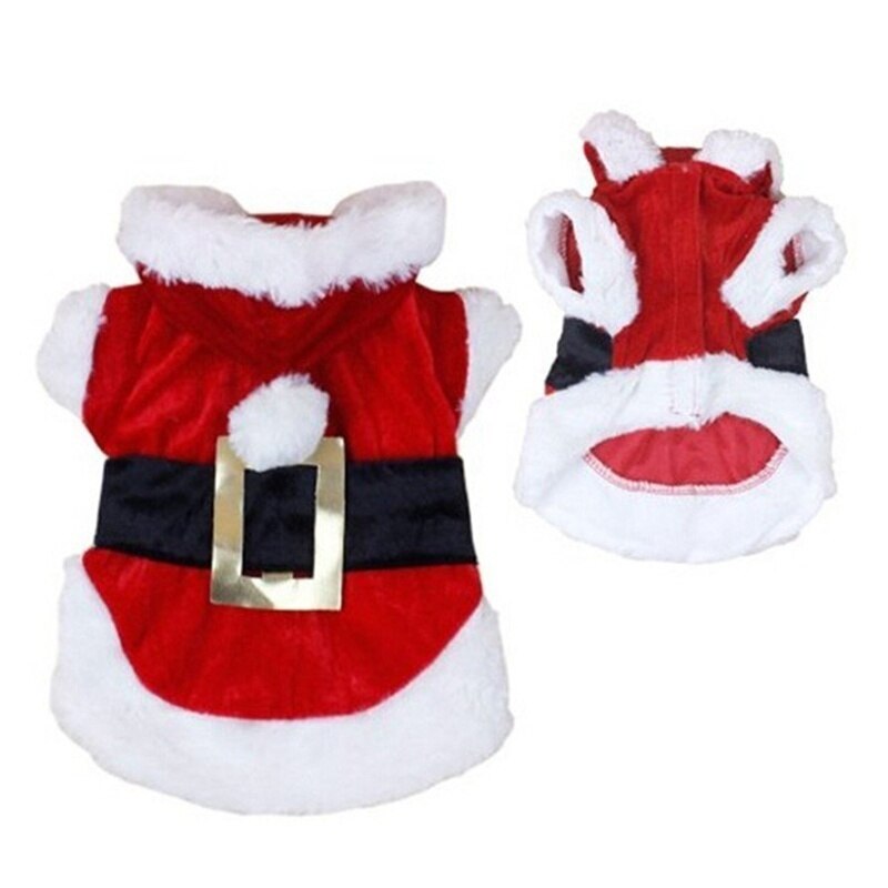 Jul xmas hvalpetøj kæledyr kostume hund frakke tøj forsyninger