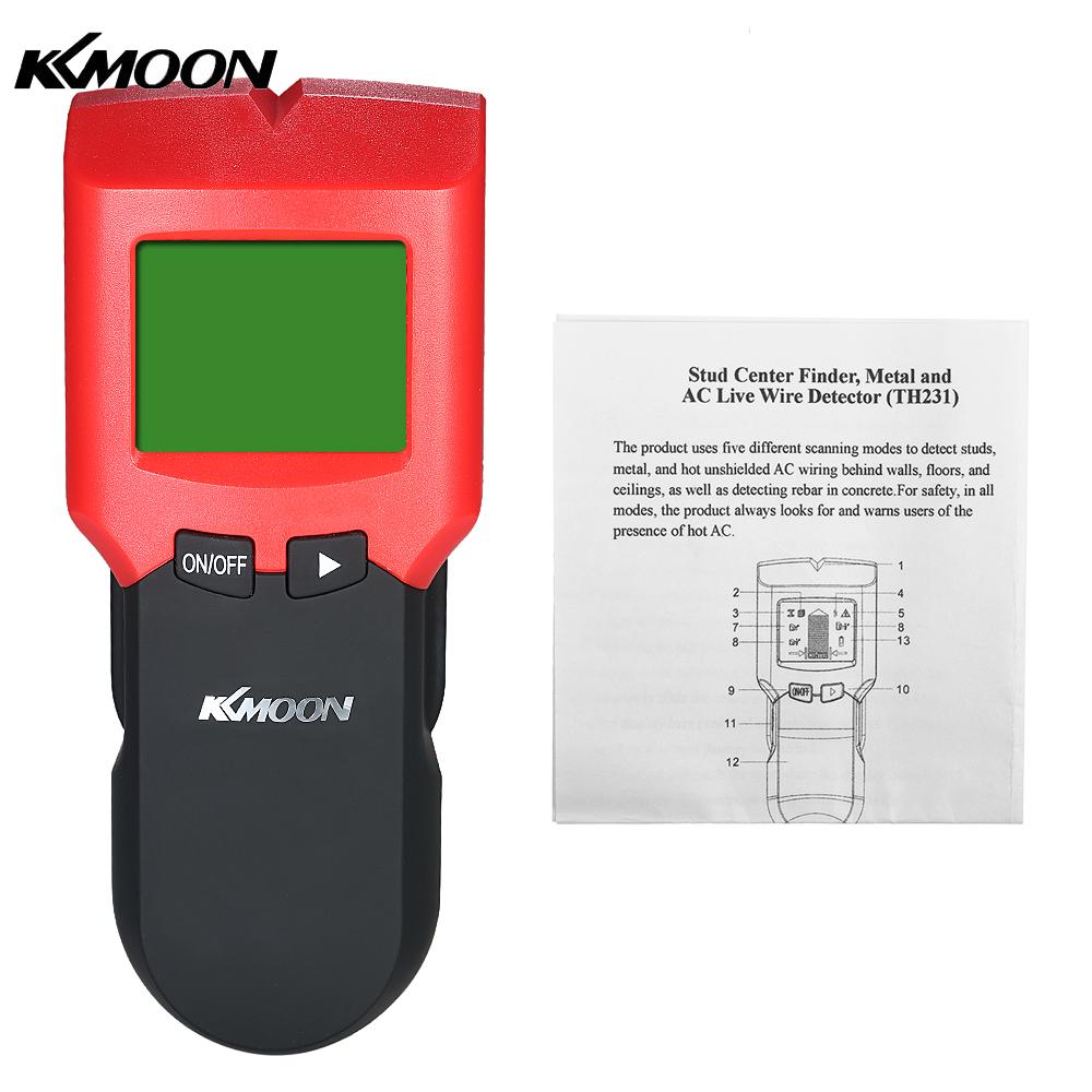 KKmoon Stud Finder Wall Detector Search Metal Digital Wood Studs Center Cable Live Wire Scanner Warning Detection with LCD