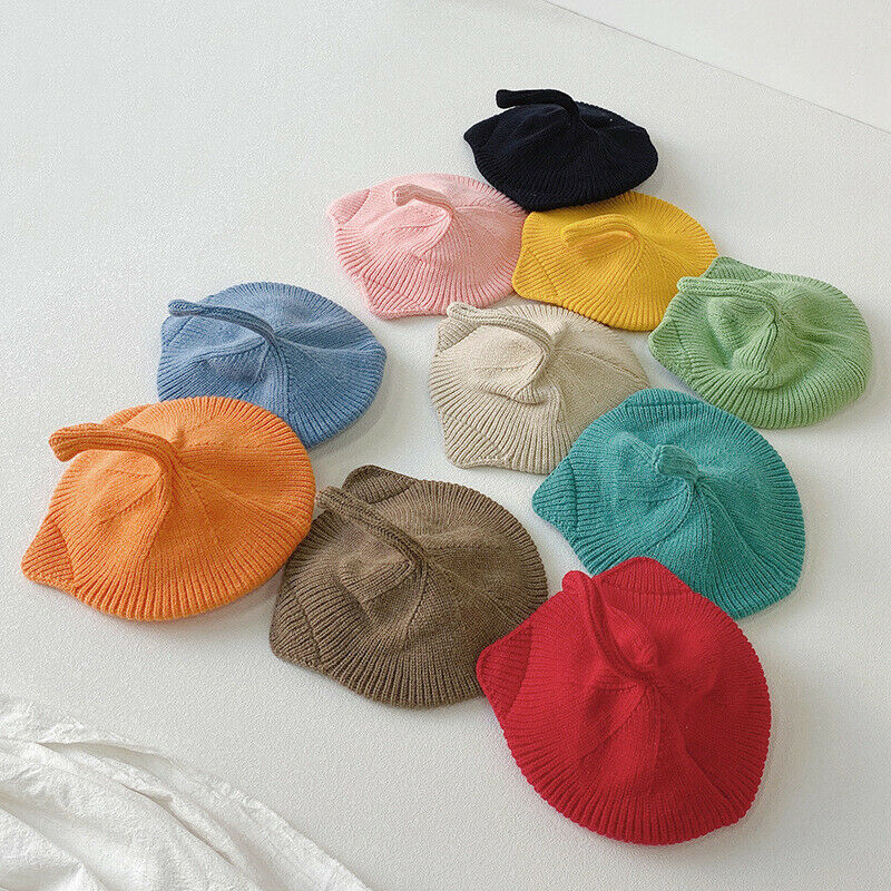 Accessoires pour bébés filles | Chapeau de bonnet Crochet tricoté et , chapeau pour oreilles de chat, chapeau de béret