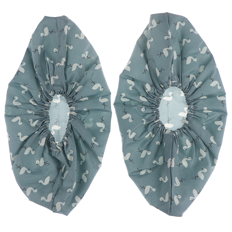 2PCS Thicken Reusable Elastic Shoe Covers Home Indoor Antiskid Overshoes Student Machine Room Bird Dust Proof Feet Covers: Green