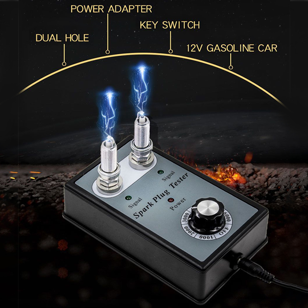 Strumento di test diagnostico del filo rilevatore di bobine per autoveicoli tester per candele per auto tester per candele tester per sistema di accensione a doppio foro