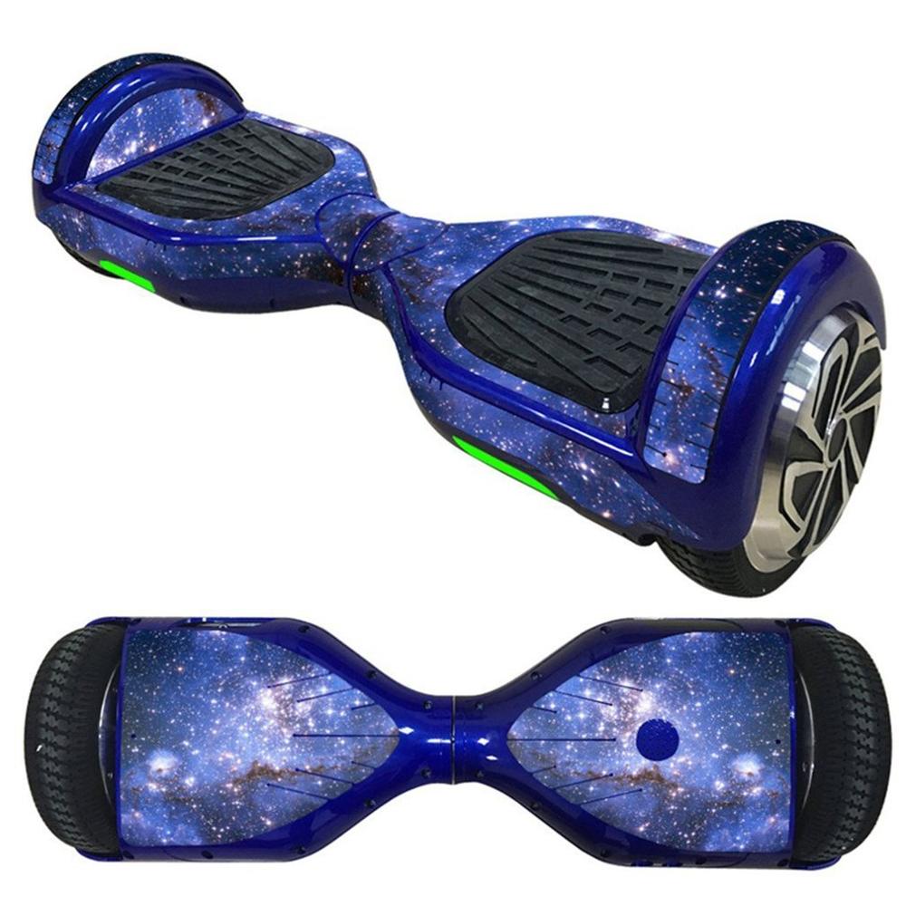 Scooter électrique auto-équilibré de 6.5 pouces, planche à roues, couverture de protection en PVC, autocollant de peau, hoverbaard classique, pour décoration de voiture: Black