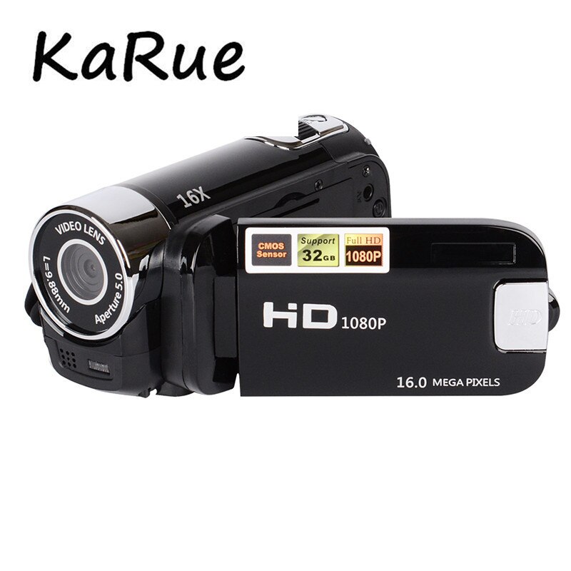 Karue 2018 novo 2.7 polegada 1080p hd câmera digital dvr filmadora de vídeo tft lcd 16x digital zoom 16mp cmos câmera de vídeo digital