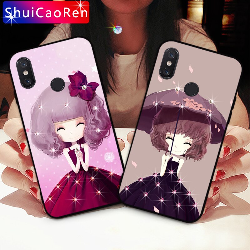 Luxus Strass Telefon fallen Für Xiao mi mi Max 2 Max2 Max3 Weiche Silikon TPU Zurück Abdeckung fallen Für Xiao mi mi Max 3 Profi Capa Coque