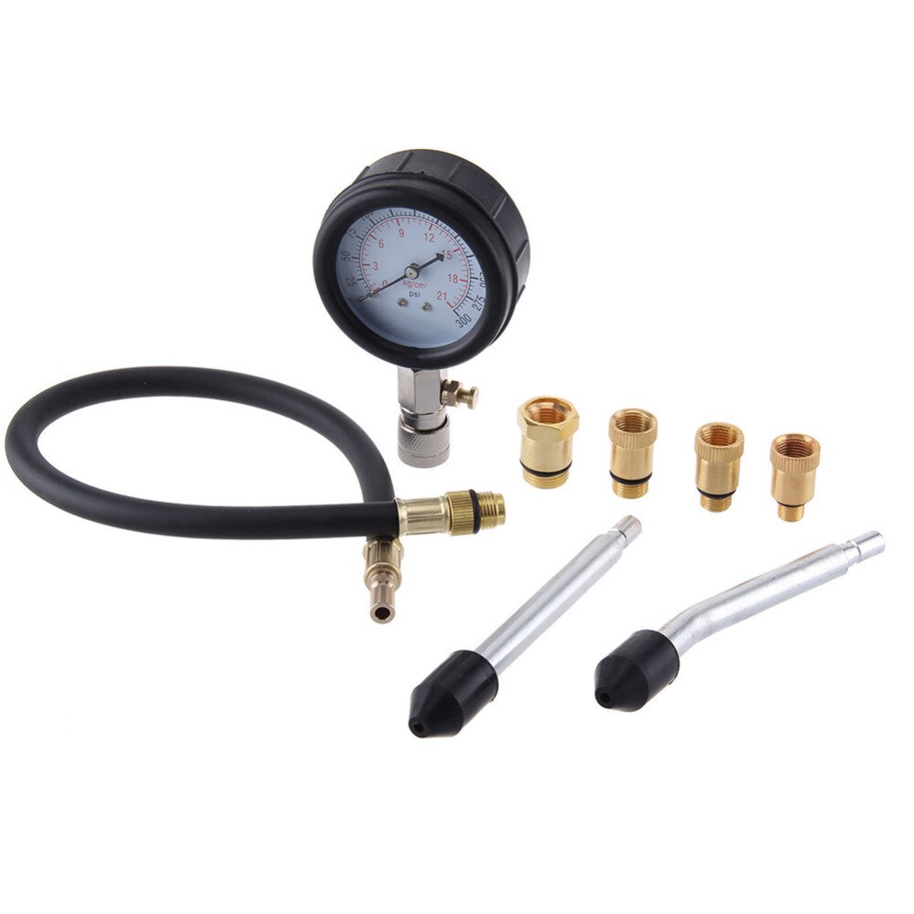Car Engine Compression Cylinder Pressure Tester Gauge Kit M10 Measuring Repair Accessories For Van Lorry Truck RV Camper Bus