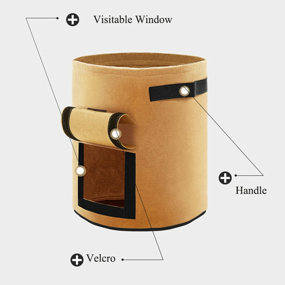 Plantepose kartoffel vokse containerpose diy planter pe klud plantning grøntsag havearbejde tykkere vegetabilsk pot plantning vokse pose