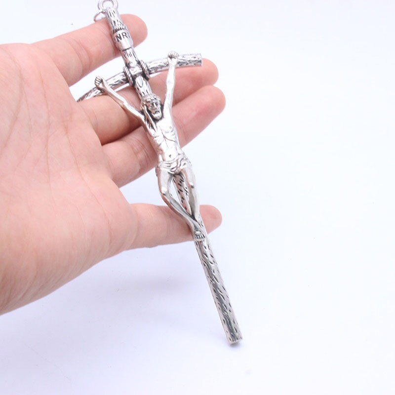 Kerk Decoratie Kruis Kruisbeeld Standbeeld Katholieke Relic Gebed Cross Christelijke Legering Materiaal 14Cm