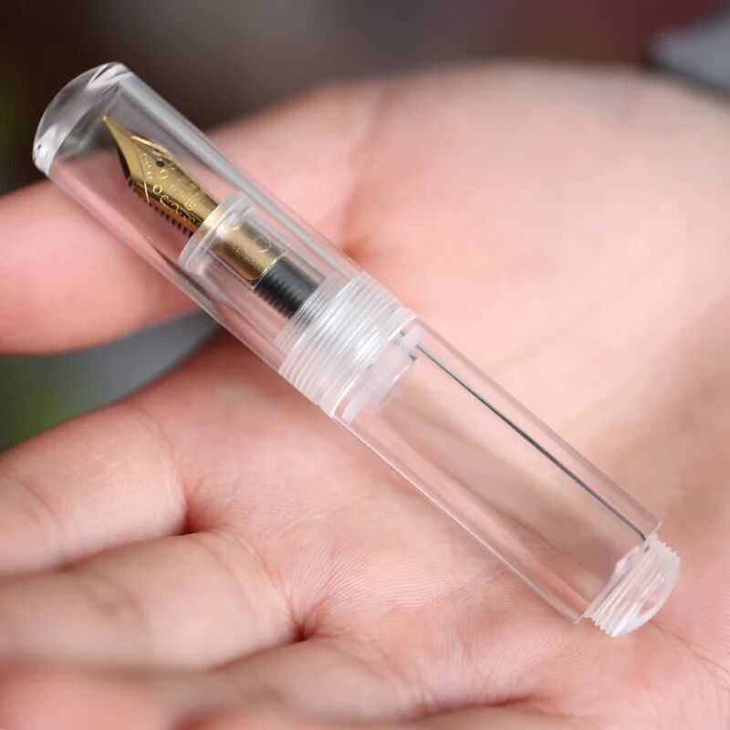 Moonman Wancai Mini Fountain Pen Transparent Dropper Demonstrator Fountain: Clear