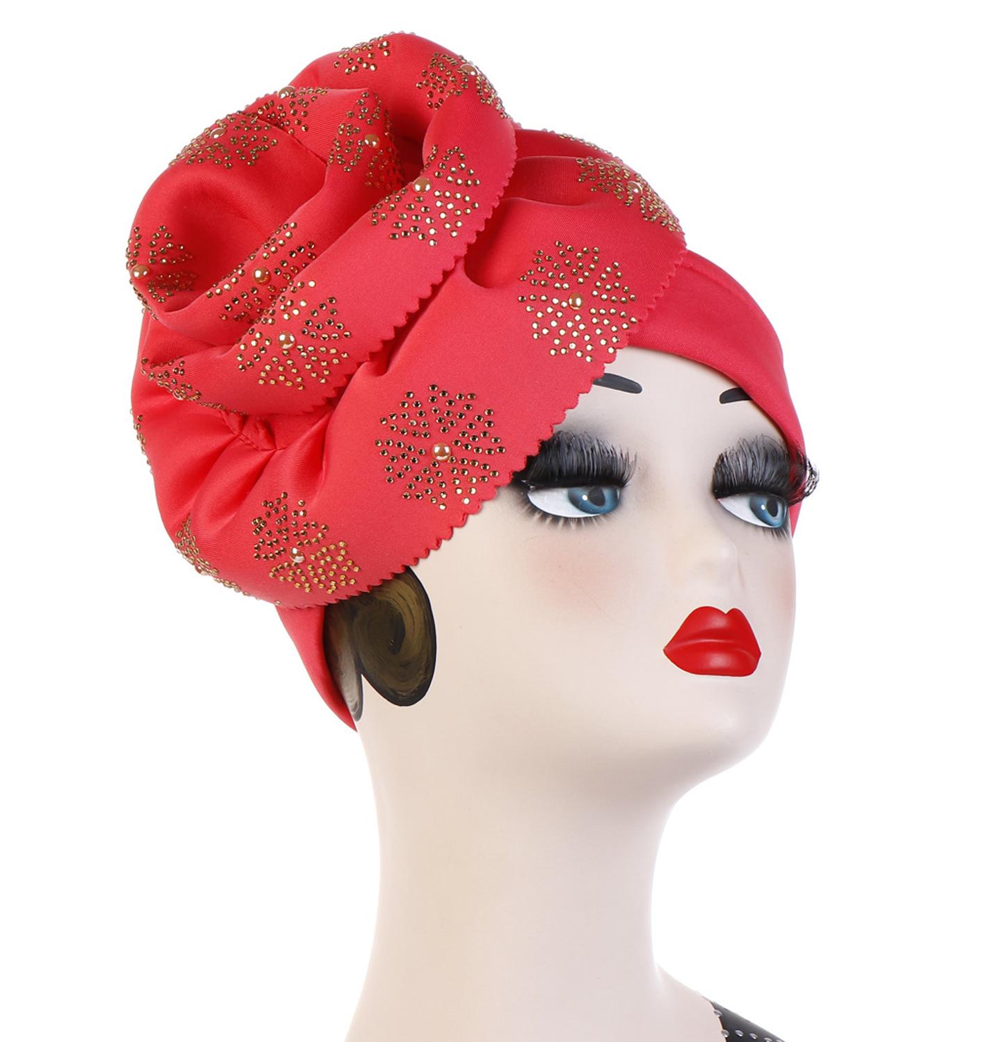 Turban pentru femei, hijab interior, flori de culoare uni, tochie musulmană, hijab, șepci sub eșarfă, turbane arabe pentru doamne: 5
