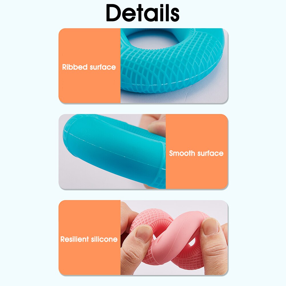 Silicone Finger Gripper Hand Resistance Band Gripping Ring Wrist Stretcher Finger Forearm Trainer Pow Exercise Carpal Expande