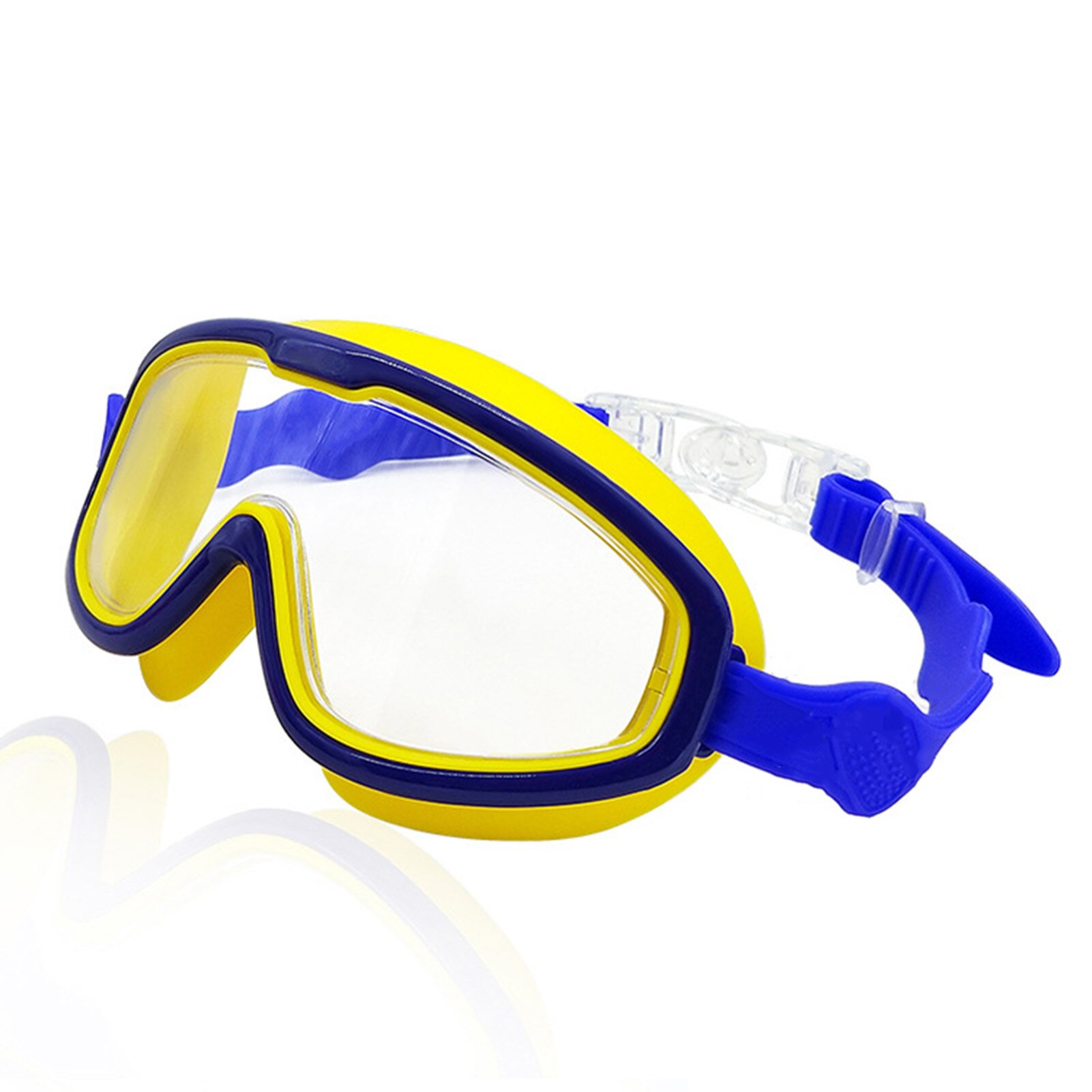 Kids Kleurrijke Zwembril Siliconen Anti Fog Uv Shield Zwemmen Bril Wide View Zwemmen Gear Voor Jongens Meisjes: Yellow