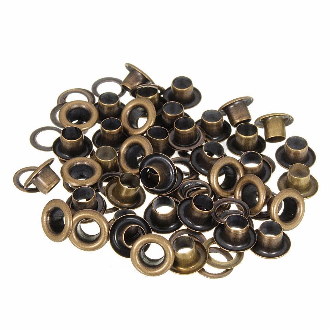 4MM Grommet Installation Setting Tool Kit Set + Leather Hole Punch + 80 Eyelets