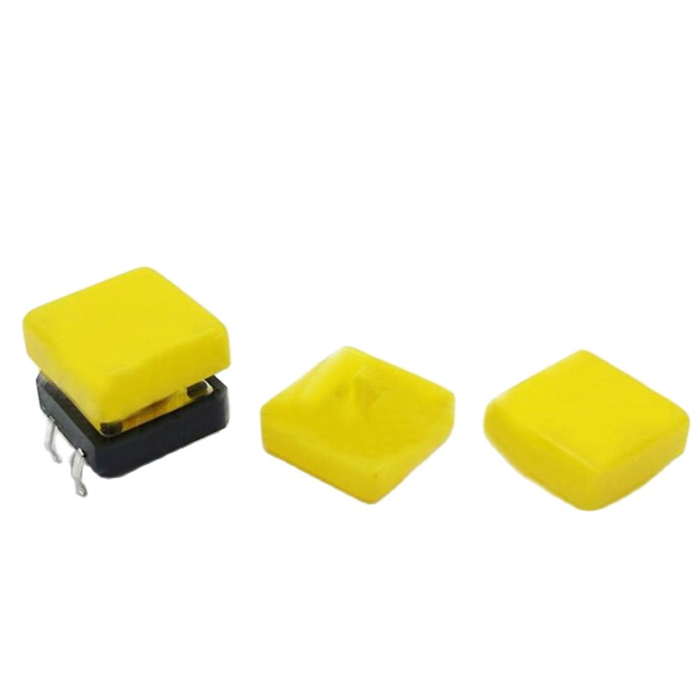 Tapa de interruptor de botón cuadrado, tapas de botón multicolor para interruptores táctiles cuadrados de 12x12mm, 100 Uds.