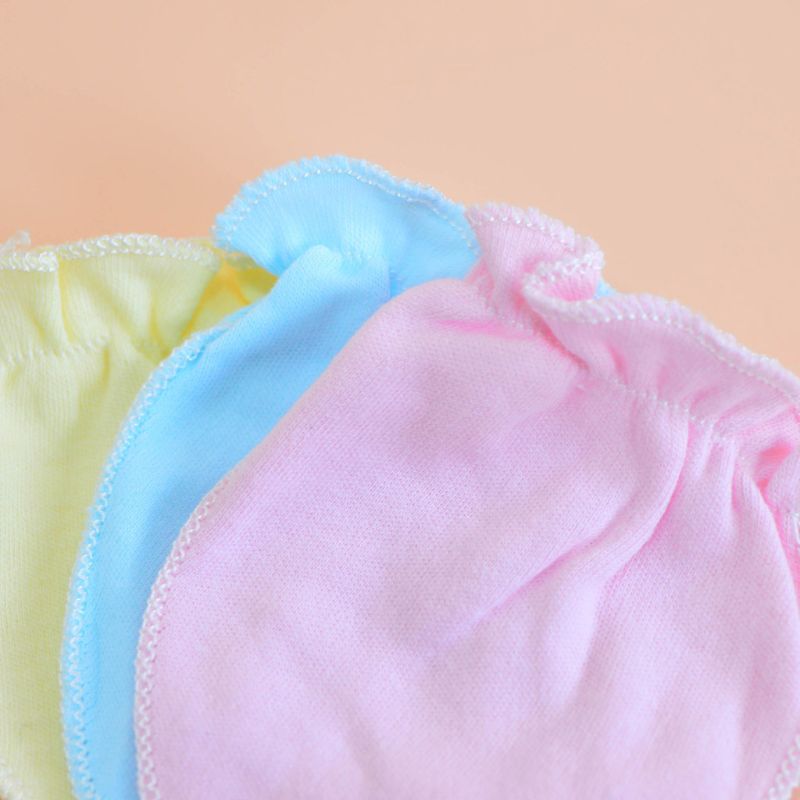 Gants en coton doux anti-rayures pour bébé, Protection du visage pour -né, mitaines anti-rayures XX9F