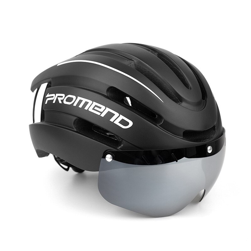 Nyeste racercykelhjelm med magnetiske beskyttelsesbriller og baglys ultralet mtb cykelhjelm i form bjergcykelhjelm
