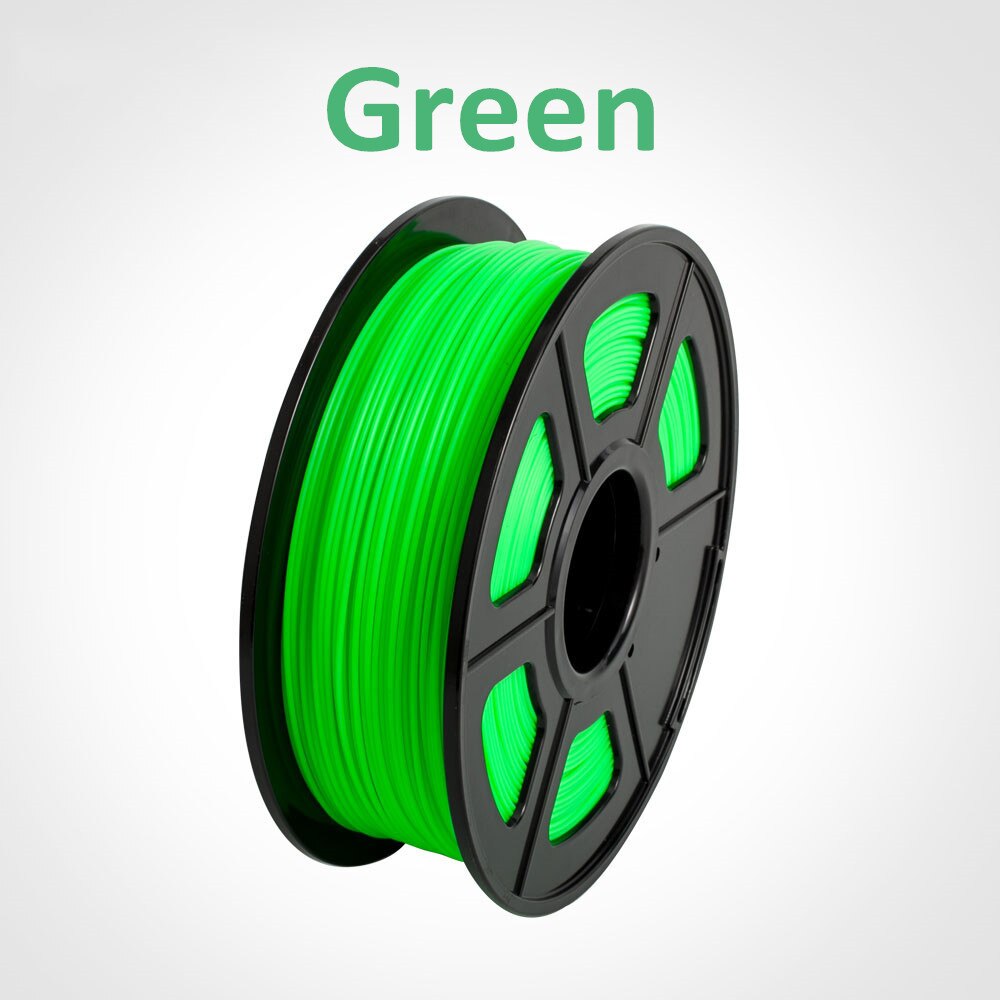 Filament pour impression 3D, consommable d'imprimante en PETG, couleur vive, 1.75mm de diamètre, sous forme de lampe, sous forme de bobine de 1KG: PETG-Green