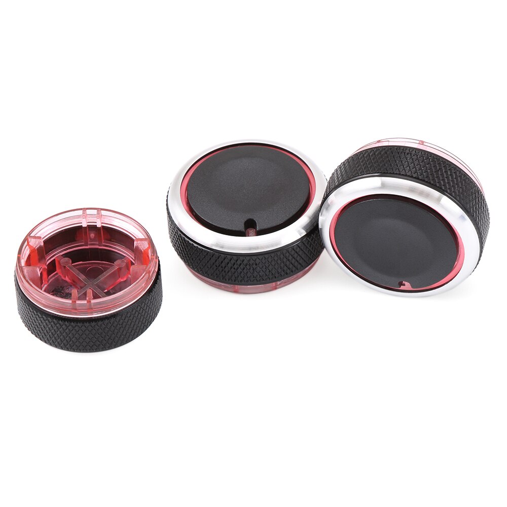 For VW POLO 2003 MK4 MK5 9N 9N3 6R 3pcs/set Aluminum Alloy Air Conditioning Knob AC Knob Heat Control Switch Button Knob: 2003-2013
