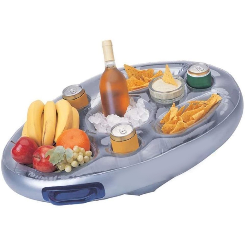 Fancy Opblaasbare Drijvende Drinken Houder Zwembad Voedsel Lade Koeler Serveren Bar Voor Zomer