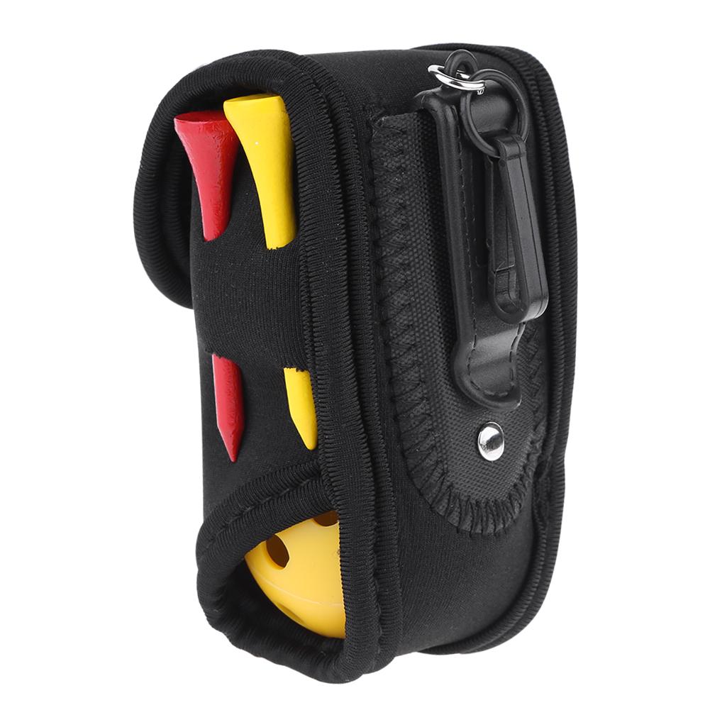 Mini bärbar golfbollshållare väska sbr mjuk elastisk midjepack golfbag vattentät med 2 ihåliga bollar och 4 tees: Default Title
