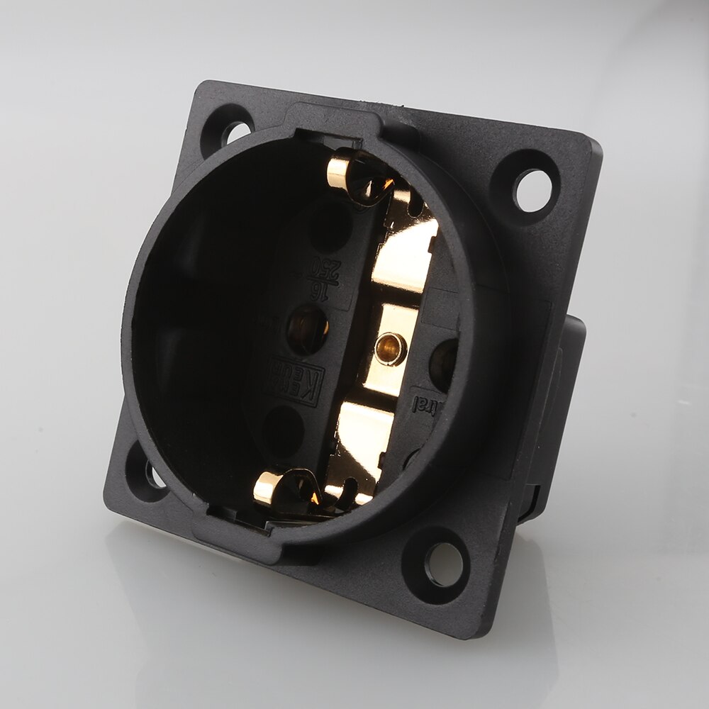 Audiocrast AE03G Gold Rhodium Plated Schuko Plug Socket HIFI