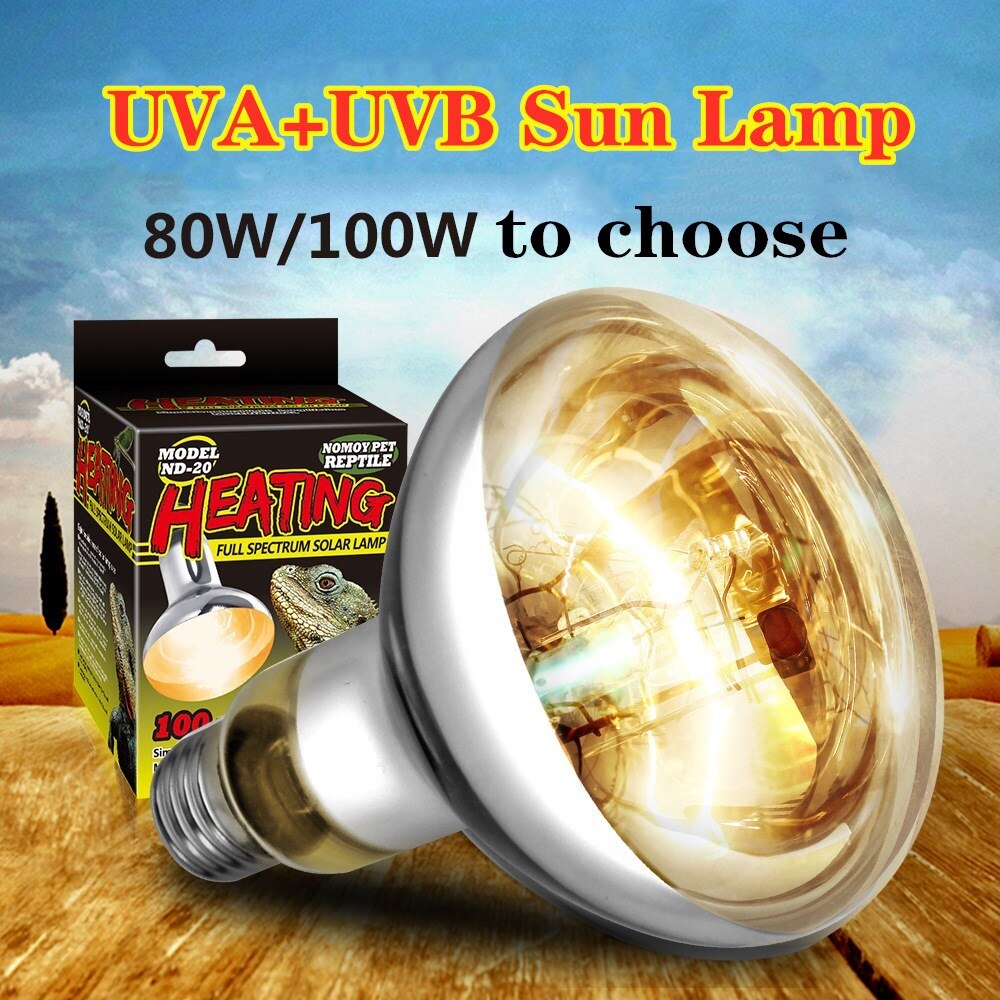80/100W Uva Uvb Lamp Hoge Intensiteit Self-Ballasted Warmte Koesteren Lamp/Licht/Lamp voor Reptiel En Amfibie