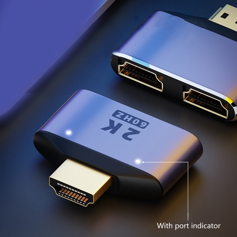 Conversores de adaptador divisor de cabo 1 em 2 portas externas macho para 2 1080P para vídeos de jogos multimídia