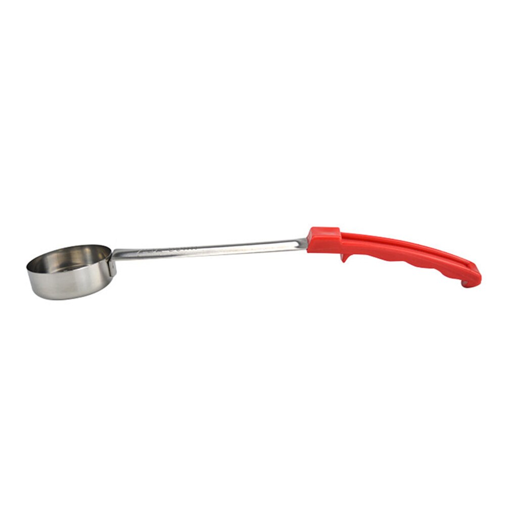 Pizza Spread Sauce Ladle Rubber Handle Flat Bottom Kitchen Cooking Spoon with Long Rubber Handle Kitchen Cooking Utensils: 2 ounce