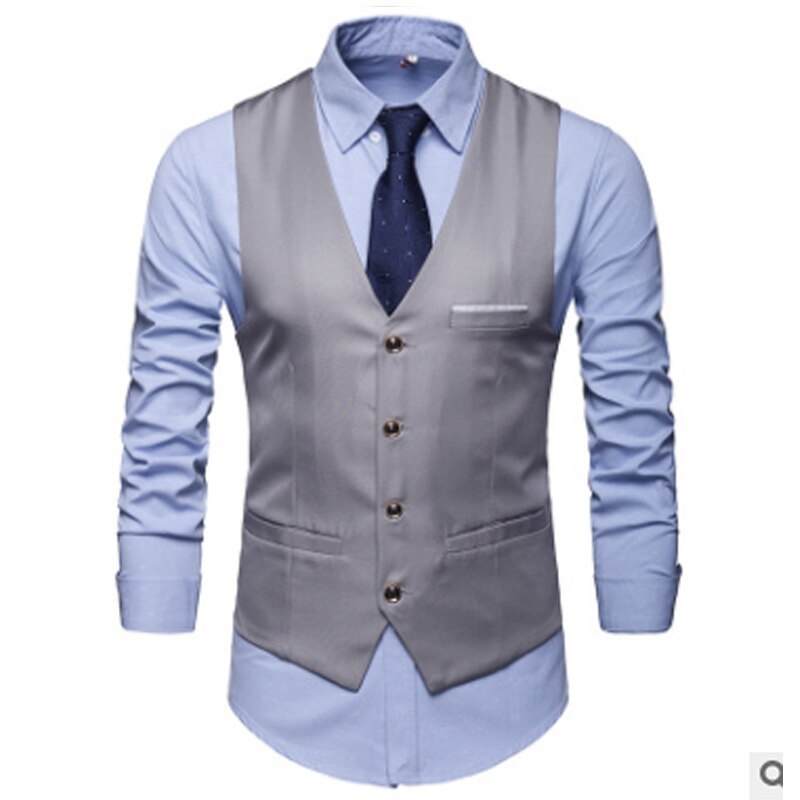 Vester til menn slank passe herre kjole Vest herre vester fritidssport baseball ermeløse formell virksomhet jakker Vest homme