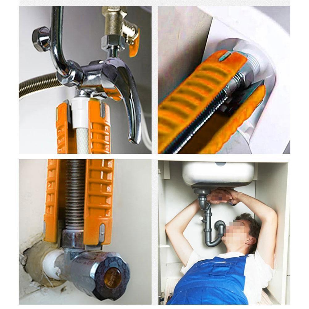 8 in 1 Plumbing Wrench Multifunctional English Key Flume Wrench Set Anti-slip Kitchen Sink Key Repair Wrench Plumbing Wrench Set