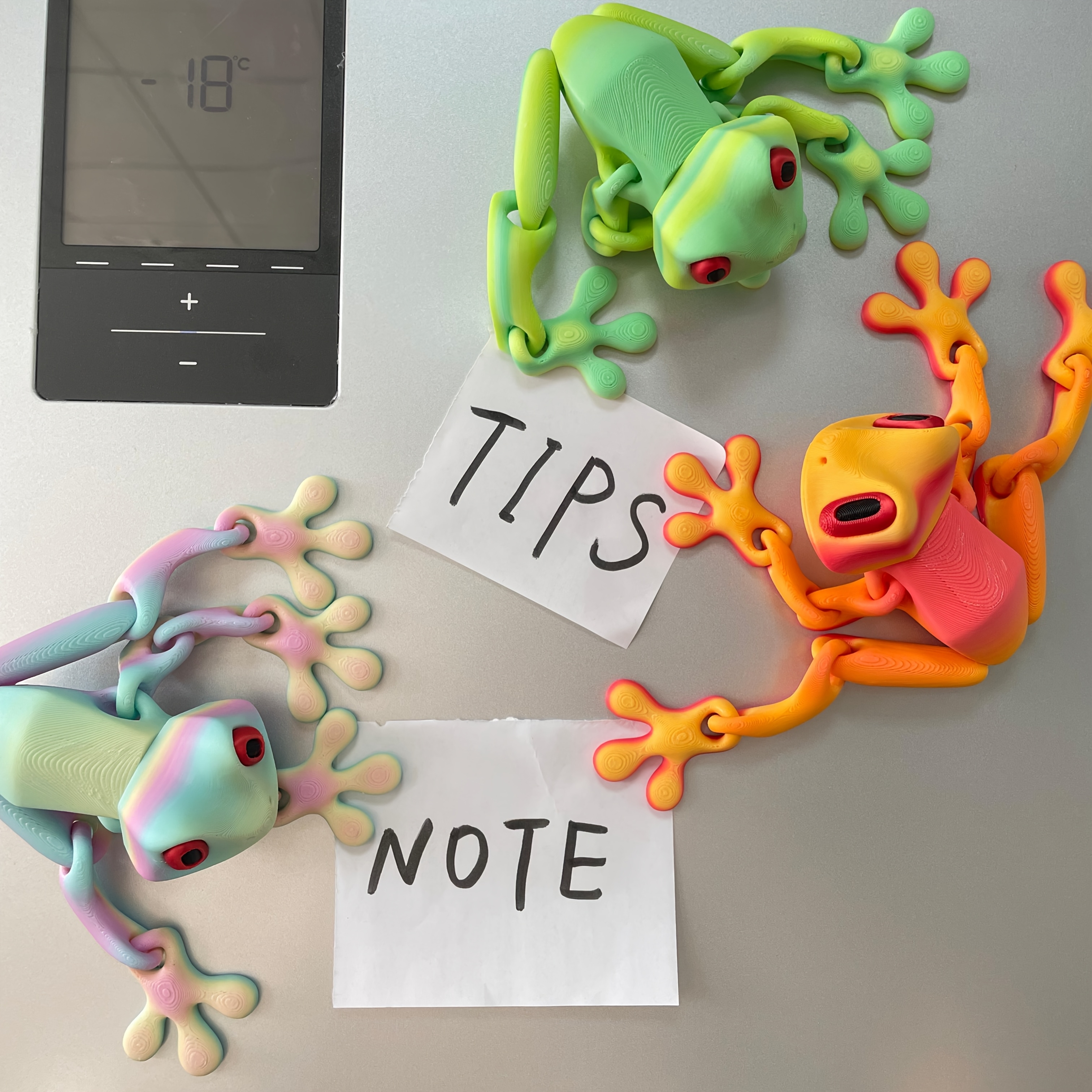 1pc koelkastmagneten in de vorm van een kikker, serie 3d, print met cartoonafbeelding van een kikker, magnetisch keukenaccessoire