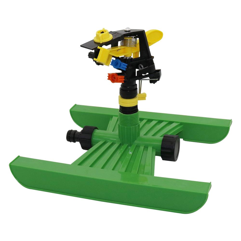 1 Set Double Outlet Rocker Rotate Sprinkler With Pedestal 360 Degree Garden Landscape Lawn Agriculture Irrigation Sprinklers