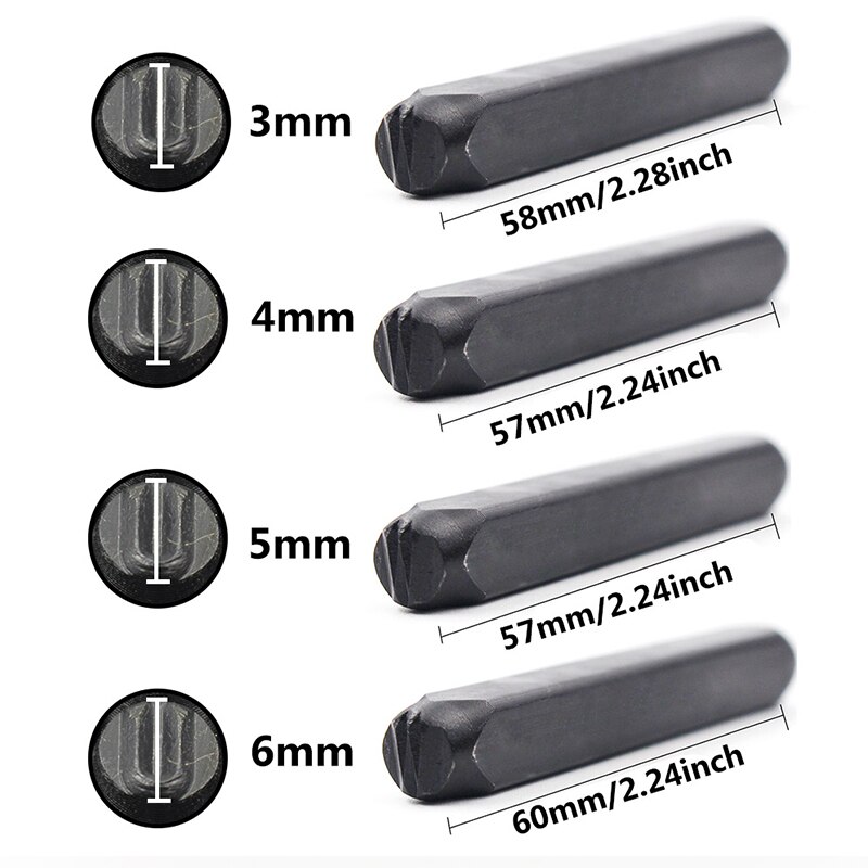 36Pcs Letter Punch Stamp Tool Alphanumeric Stamping Pressing Kit Leather Craft DIY Metal Steel Punch Stamp Seal Tool