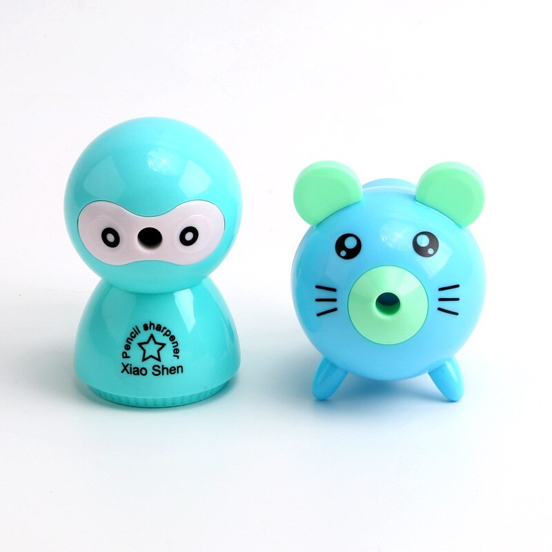 Animal mouse robô manivela lápis apontador de mesa manual apontador de lápis escritório material escolar estacionário crianças presentes