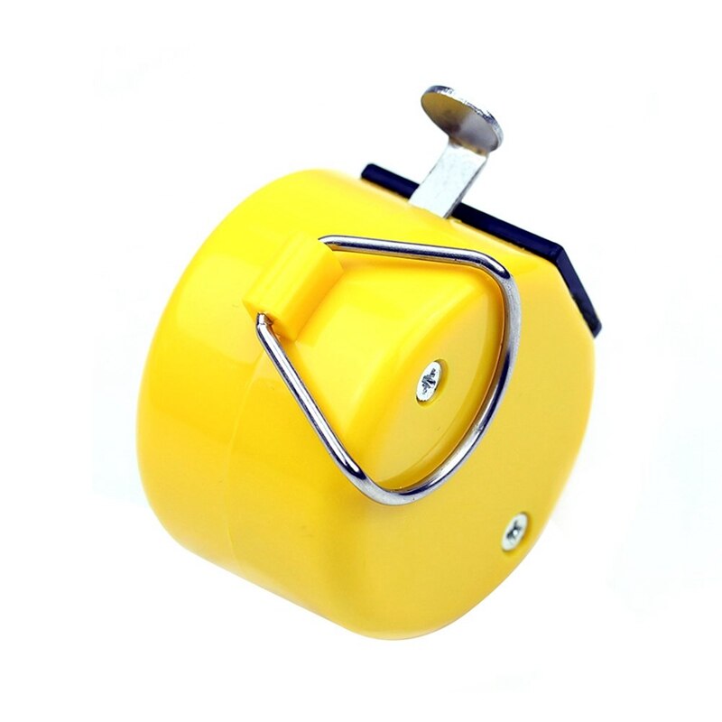 Yellow Digital Hand Held Tally Clicker 4 Digit Number Clicker Counter