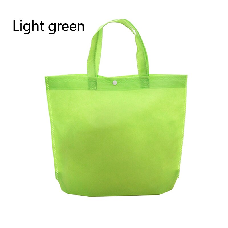 Shoulder Shopping Bag Foldable Reusable Grocery Bags Food Organizer Vegetables Bag Non Woven Fabric: Light green