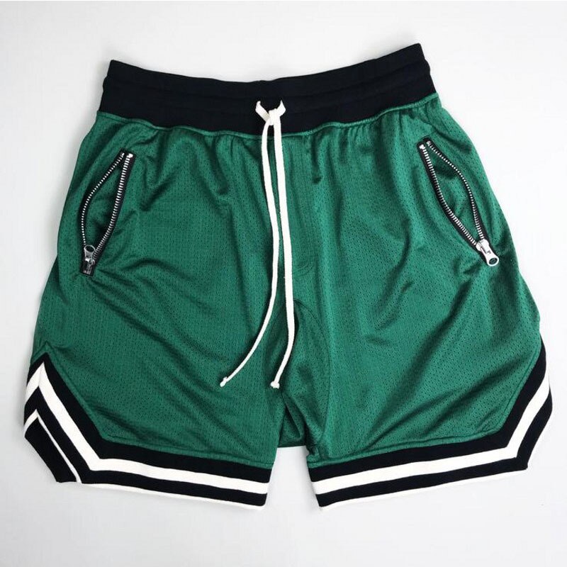 Basketball-sportshorts für herren, 2 in :1 trainingsshorts für fitnessstudio und Fitness, jogginghosen für herren, atmungsaktive kurze Hose für trainieren und Bodybuilding: Grün / Xxl