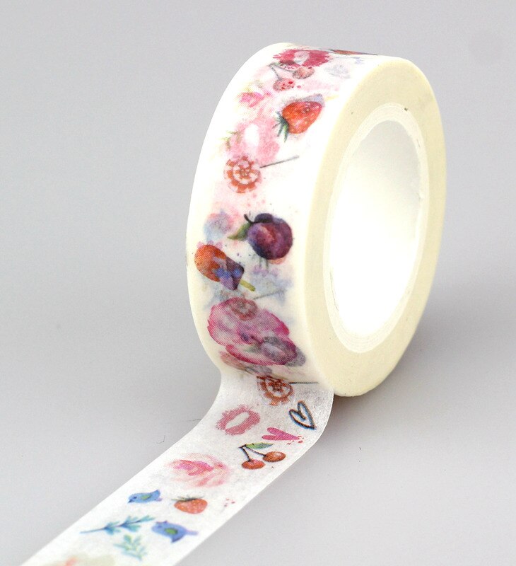 1Pc Flowers set 10m scrapbooking Japanese washi tape adhesive tape,Masking Tape decoration,DIY Sticky Paper Tape Photo Album: 15