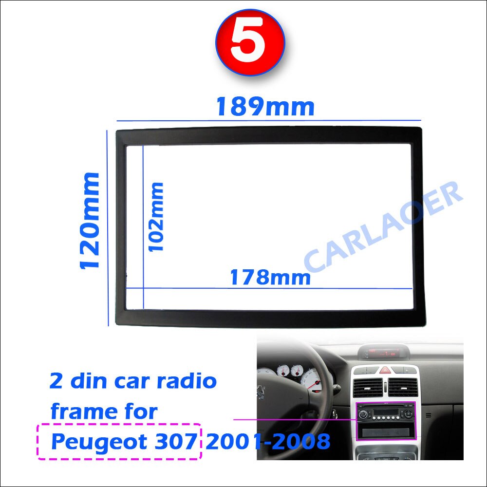 car frame for Universal 2 Din auto radio / android player Frame Retrofitting decorative framework 178 x 102mm panel No gap: 307