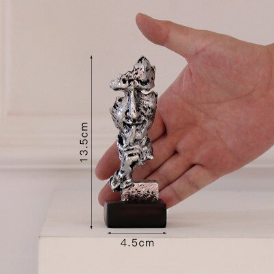 Europæisk sort harpiks tænker skulptur miniature model figurer kunsthåndværk ornamenter boligindretning tilbehør fødselsdag: 4