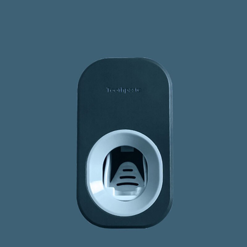Automatic Toothpaste Dispenser Wall Mounted Toothpaste Squeezer Home Punch Free Toothpastes Dispenser Bathroom Accessories: Dark Blue