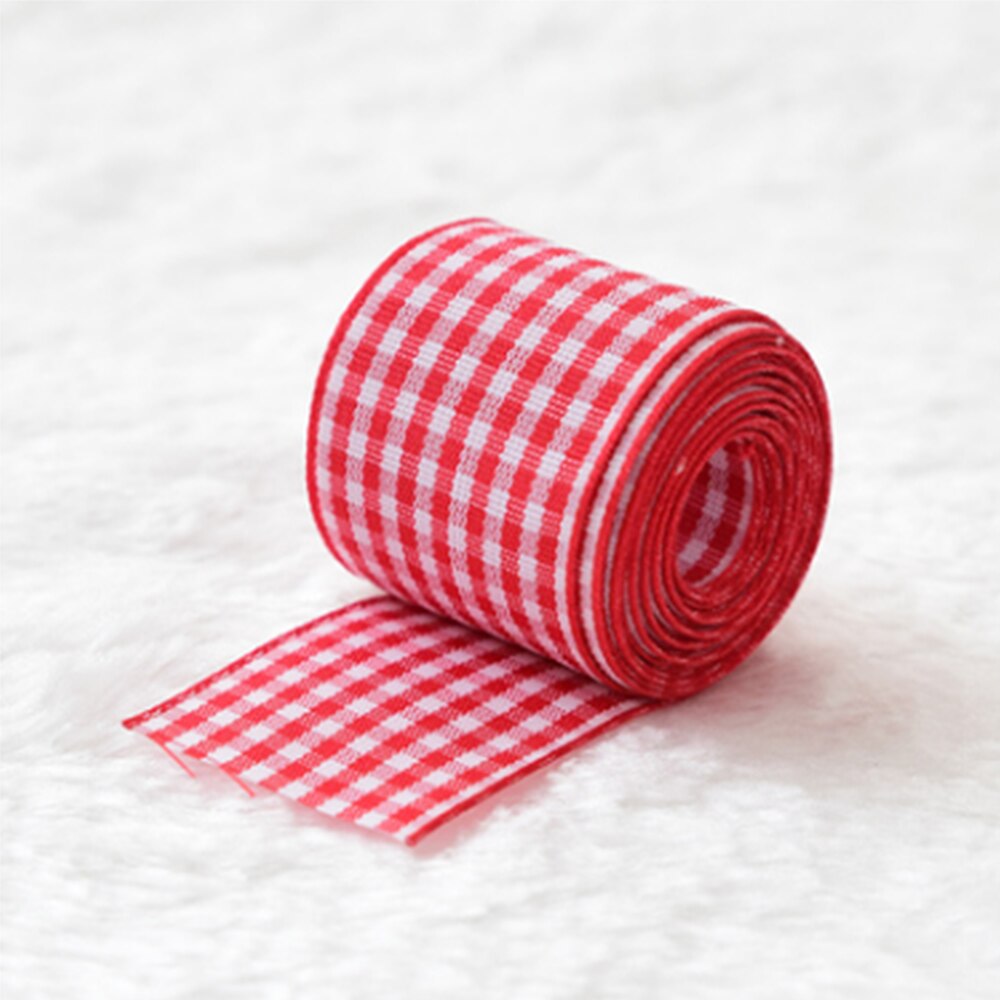 50 Yards/Lot 6/10/12/15/18 Mm Rode Schotse Plaid Grid Gedrukt Lint voor Diy Home Decoratie Bruiloft Wikkelen Handgemaakte