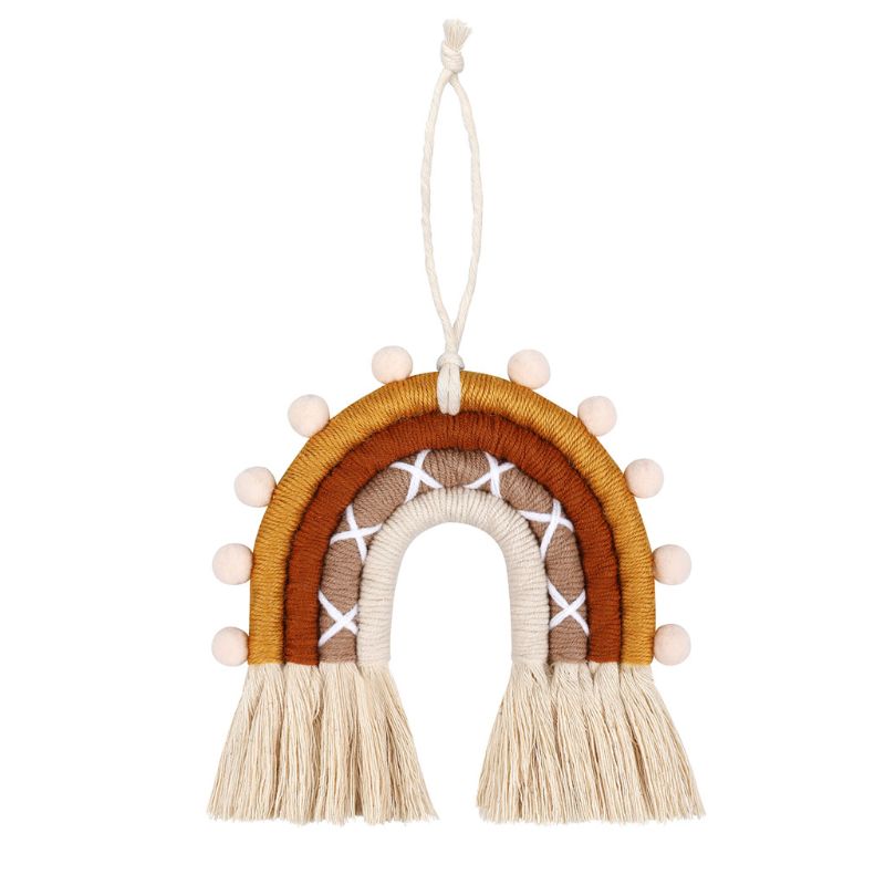 Bonitos adornos colgantes de cereza para pared, decoración de algodón de estilo nórdico para habitación de niños, dormitorio de bebé, decoración para en el hogar: Oro