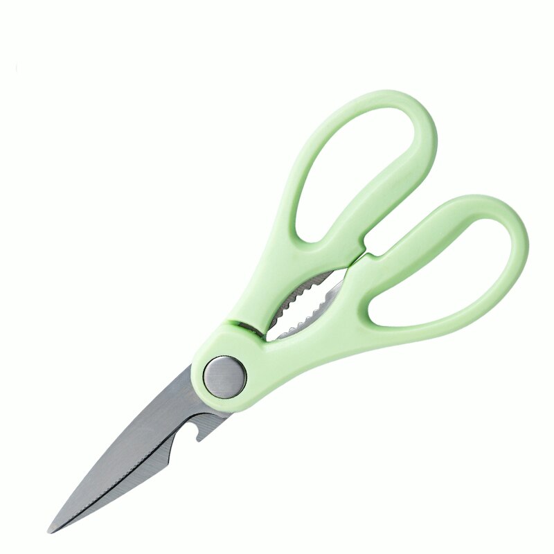 2 In 1 Multifunctionele Schaar Flesopener Rvs Indoor Aardappel Vlees Kaas Plantaardige Bone Snijden Schaar Keuken: green